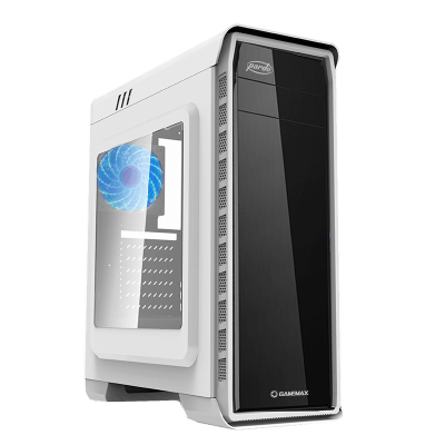 Корпус ПК без БП GameMax Pardo White <ATX, 7xPCI-E, 1x5.25, 2x3.5, 2x2.5, 400x185x470mm>