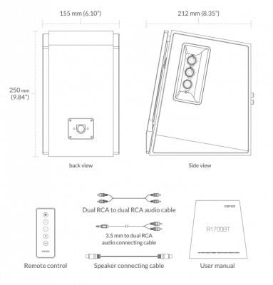Акустическая система Bluetooth Edifier R1700BT Black <2.0,RMS 66Вт, 60Гц-20кГц, BT, Dual RCA, Пульт> Акустическая система Bluetooth Edifier R1700BT Black <2.0,RMS 66Вт, 60Гц-20кГц, BT, Dual RCA, Пульт>