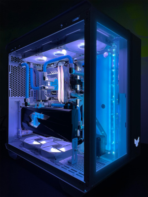 Компьютер S SMART Snowman <11700/ 32Gb/ SSD 500GB+1Tb NVMe/ RTX3080 10G/ Кастом СЖО>