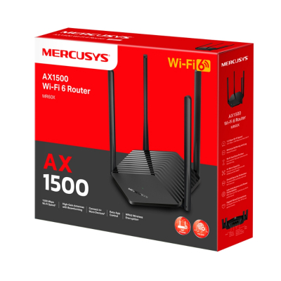 Маршрутизатор беспроводной AX1500 GbE Mercusys MR60X Wi-Fi 6