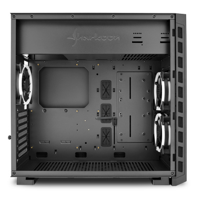 Корпус ПК без БП Sharkoon NIGHT SHARK RGB <EATX, 3x3.5, 5x2.5,2xUSB 3.0,2xUSB2.0, 503*210*475mm>