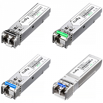 Оптический трансивер GbE SFP WDM CUDY SM100GSB-3A <1.25Gbs, SM, Bi-di,1310Tx/1550Rx FP 3km>