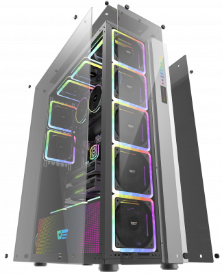 Корпус ПК без БП DarkFlash DF800 <EATX, 9x3.5, 7x2.5, 2xUSB 3.0, 2xUSB2.0, Audio, 552*271*771mm>