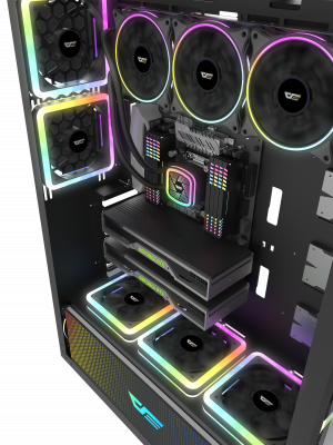 Корпус ПК без БП DarkFlash DF800 <EATX, 9x3.5, 7x2.5, 2xUSB 3.0, 2xUSB2.0, Audio, 552*271*771mm>