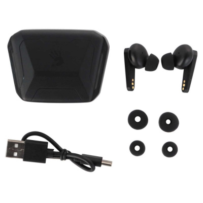 Наушники TWS Bloody M70-Black+Red <BTv5.0, 400+60mAh, MOCI, 99dB, LED>