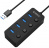 USB Хаб ORICO W9PH4-U3-V1-BK-Pro <USB3.0x4, ON/OFF включатели, BLACK>