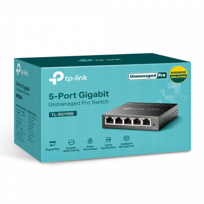 Коммутатор Easy Smart GbE  5-портовый Tp-Link TL-SG105E