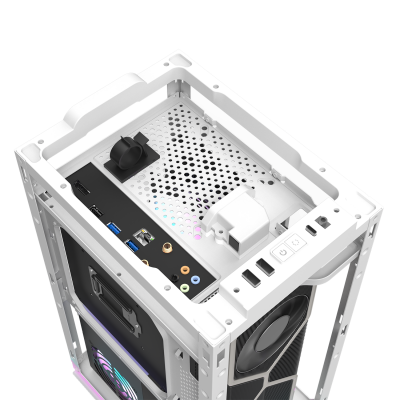 Корпус ПК без БП DarkFlash DLH21 WHITE <ITX, 1x3.5, 2xUSB 3.0, 1xType C, 238.8*175*412mm >