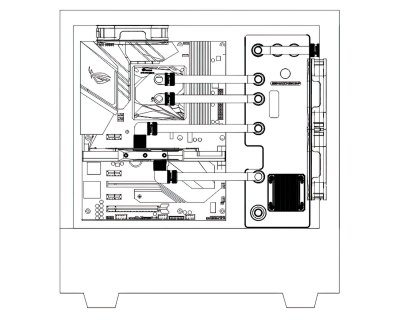 Плата для кейса NZXT Bykski RGV-NZXT-H510-P + помпа CP-PMD3COV-X