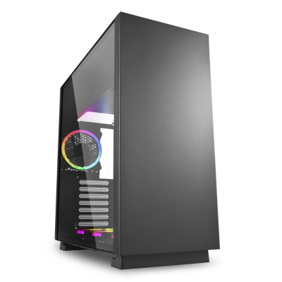 Корпус ПК без БП Sharkoon PURE STEEL RGB Bk <EATX, 3x3.5, 5x2.5,2xUSB 3.0, Audio, 474*210*475mm>