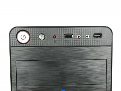 Корпус ПК с БП SMART SX-C5822 <microATX, 360*175*365mm, 0.4mm, 2xUSB, MAX450W+8mm, BLACK>