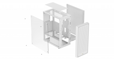 Корпус ПК без БП Ocypus Gamma C50 WH mATX/ITX 3xUSB Белый Gamma-C50-WHG000XX-GL