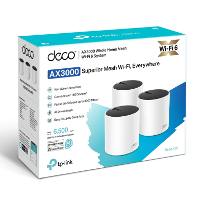 Домашняя Mesh Wi-Fi система GbE AX3000 Tp-Link Deco X55(3-pack) Wi-Fi 6