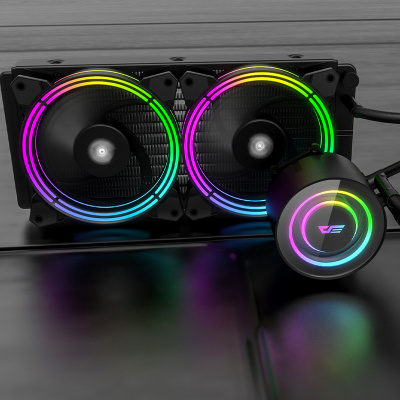 Жидкостная система охлаждения DarkFlash TR240 <RGB, Intel 1700/1200/115x/20xx, AMD AM4/3, FAN120>
