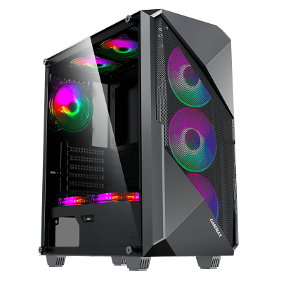 Корпус ПК без БП GameMax Revolt <ATX, 1x120mmRGB, USB2.0x2, USB3.0x1, 400x185x470mm>