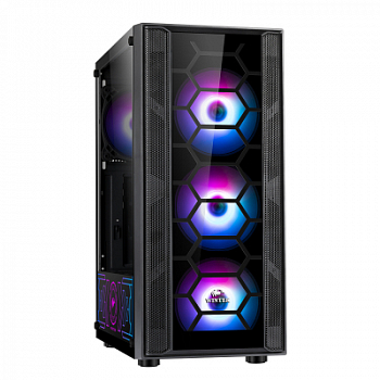 Корпус Wintek Galaxy F507 TG, ATX/Micro ATX, USB 1*3.0/2*2.0, HD-Audio+Mic, 0,5 mm, 4*12cm ARGB fan 