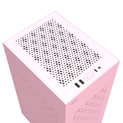 Корпус ПК без БП DarkFlash DLH21 PINK <ITX, 1x3.5, 2xUSB 3.0, 1xType C, 238.8*175*412mm >