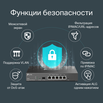Маршрутизатор Multi-WAN GbE VPN Tp-Link ER7206