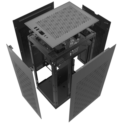 Корпус ПК без БП DarkFlash DLH21 BLACK <ITX, 1x3.5, 2xUSB 3.0, 1xType C, 238.8*175*412mm >