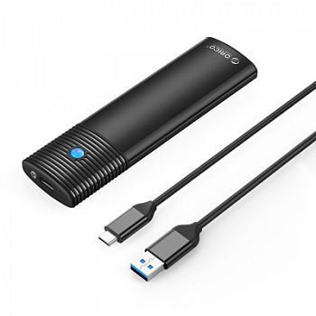 Внешний корпус NGFF M.2 SSD ORICO PWM2-BK-EP v2 <USB3.2, Type-C, 5Gbps, 4 ТБ, 124*35*14mm>