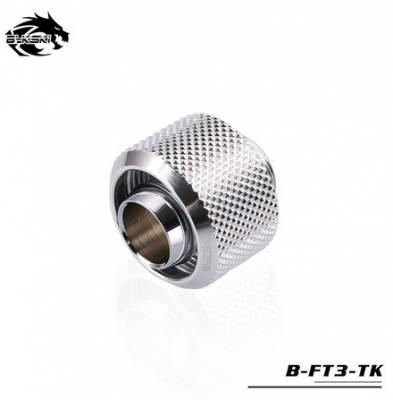 Компрессионный фитинг Bykski B-FT3-TK <(G1/4) для шлангов 10/16 мм. Silver>