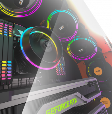 Корпус ПК без БП DarkFlash Knight K1 <ATX, 2x3.5, 1xUSB 3.0, 2xUSB2.0, Audio, 572*210*560mm>