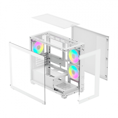 Корпус ПК без БП Ocypus Gamma C52 WH ARGB mATX/ITX 3xUSB Белый Gamma-C52-WHD300XX-GL