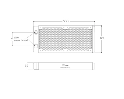 Радиатор системы водяного охлаждения Bykski CR-RD240RC-TN-V2-WH-DZ