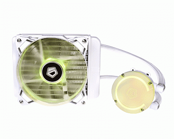 Жидкостная система охлаждения ID-Cooling Auraflow 120 SNOW <LED RGB, Intel,  AMD, FAN120, TDP150W>