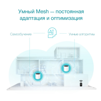 Домашняя Mesh Wi-Fi система GbE AX3000 Tp-Link Deco X55(2-pack) Wi-Fi 6
