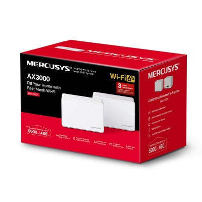 Домашняя Mesh Wi-Fi система GbE AX3000 Mercusys Halo H80X(2-pack) Wi-Fi 6