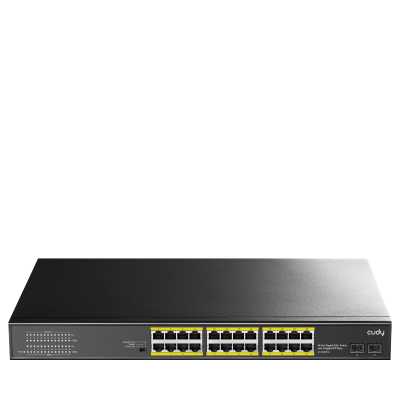 Коммутатор PoE+ GbE 24-портовый CUDY GS1028PS2 <24-Port Gigabit PoE+ Switch with 2 SFP ports 300W>