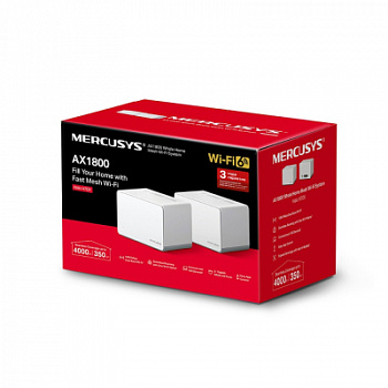 Домашняя Mesh Wi-Fi система GbE AX1800 Mercusys Halo H70X(2-pack) Wi-Fi 6
