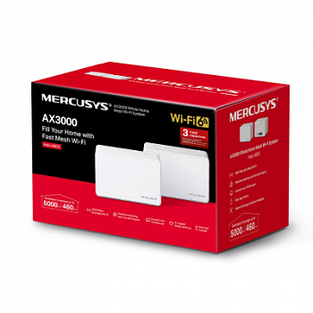 Домашняя Mesh Wi-Fi система GbE AX3000 Mercusys Halo H80X(2-pack) Wi-Fi 6