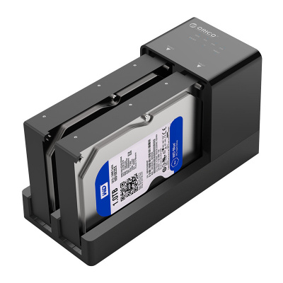 Док-станция HDD 2.5/3,5" ORICO 6528US3-C-EU-BK-BP <USB3.0, Cable 1m,12V4A, BLACK, 212*114*90mm>