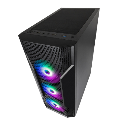 Корпус Wintek Rider F509 TG, ATX/Micro ATX, USB 1*3.0/2*2.0, HD-Audio+Mic, 0,55mm, 4*120mm ARGB Fans