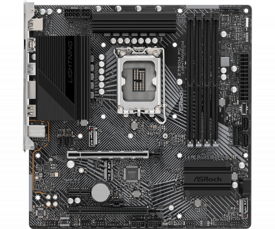 Материнская плата S-1700 ASROCK Z790M PG LIGHTNING/D4 <LGA1700 4xDDR4 4XSATA Type-C 1xM.2 HDMI mATX>
