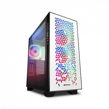 Корпус ПК без БП Sharkoon CA300H Wh <EATX, 4x3.5, 7x2.5, 2xUSB 3.0, 1xTypeC, Audio, 505*235*520mm>