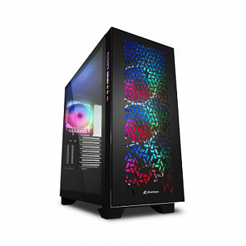 Корпус ПК без БП Sharkoon CA300H Bk <EATX, 4x3.5, 7x2.5, 2xUSB 3.0, 1xTypeC, Audio, 505*235*520mm>