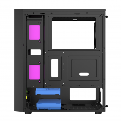 Корпус Wintek Mirage G48, ATX/Micro ATX, USB 1*3.0/2*2.0, HD-Audio+Mic, 0,5 mm, 3*12cm ARGB+controll