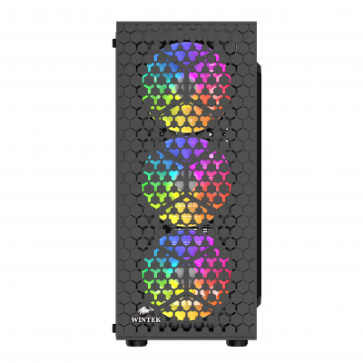 Корпус Wintek Mirage G48, ATX/Micro ATX, USB 1*3.0/2*2.0, HD-Audio+Mic, 0,5 mm, 3*12cm ARGB+controll