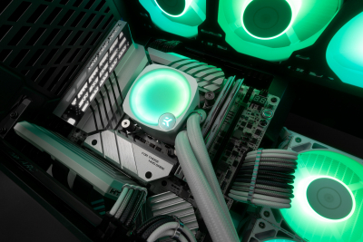 Жидкостная система охлаждения EKWB EK-NUCLEUS AIO CR240 LUX D-RGB – White, 2x120mm Socket Intel/AMD