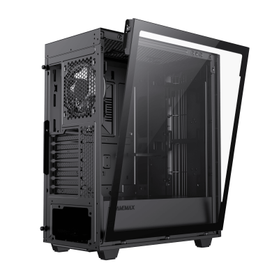 Корпус ПК без БП GameMax Precision Black <MATX, 1x120FAN, 1x140COC>