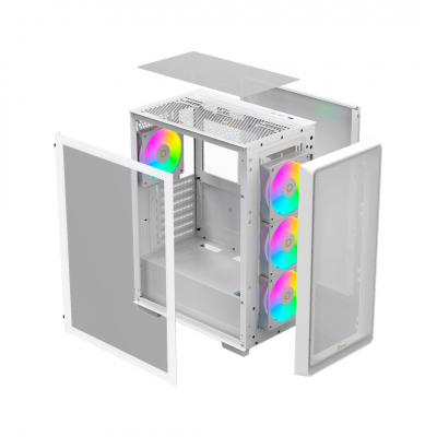 Корпус ПК без БП Ocypus Gamma C60 WH ARGB ATX/mATX/ITX 3xUSB Белый Gamma-C60-WHG400XX-GL