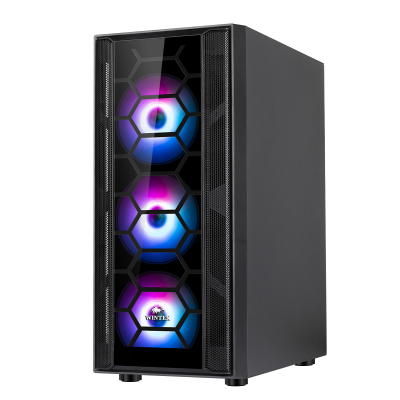 Корпус Wintek Galaxy F507 TG, ATX/Micro ATX, USB 1*3.0/2*2.0, HD-Audio+Mic, 0,5 mm, 4*12cm ARGB fan 