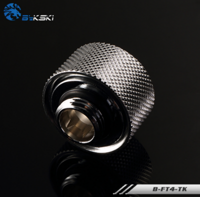 Компрессионный фитинг Bykski B-FT4-TK <(G1/4) для шлангов 10/19 мм. Silver>