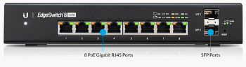 Коммутатор Ubiquiti ES-8-150W EdgeSwitch, 8-Port, 150W