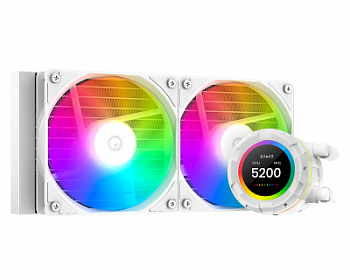 Водяное охлаждение для процессора ID COOLING SL240 XE ( lcd-экран ) white