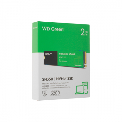 Твердотельный накопитель 2000GB SSD WD GREEN SN350 M.2 2280 NVMe R3200/W3000 WDS200T3G0C-00AZL0