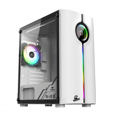 Корпус Wintek Baiterek 330-W TG, Micro ATX, USB2*3.0/1*2.0, HD-Audio+Mic, 0,5 mm, 1*12cm ARGB fan